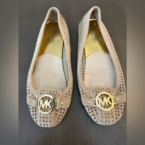 Michael Kors suede beige flats. Women’s size 10.